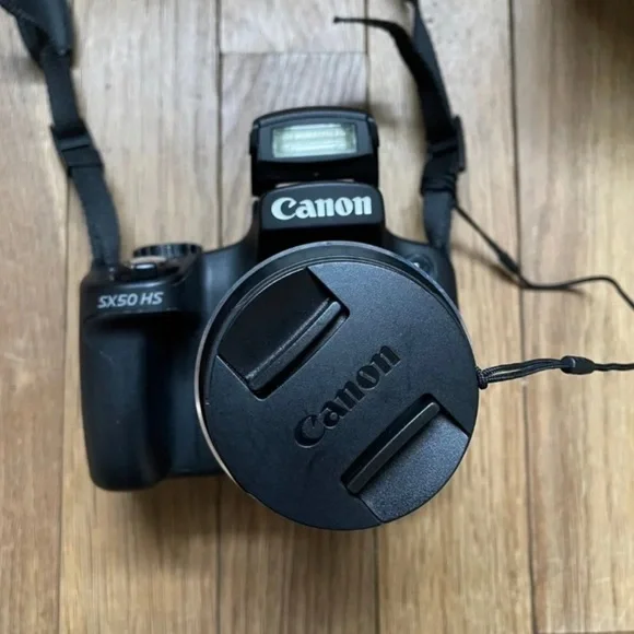 Digital Camera with Strap - Black
